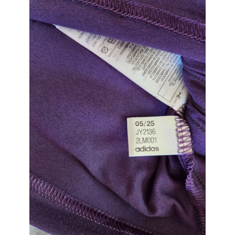 Adidas Womens Climalite Crew Tee XL Purple Activewear Lightweight NWT - Picture 8 of 11